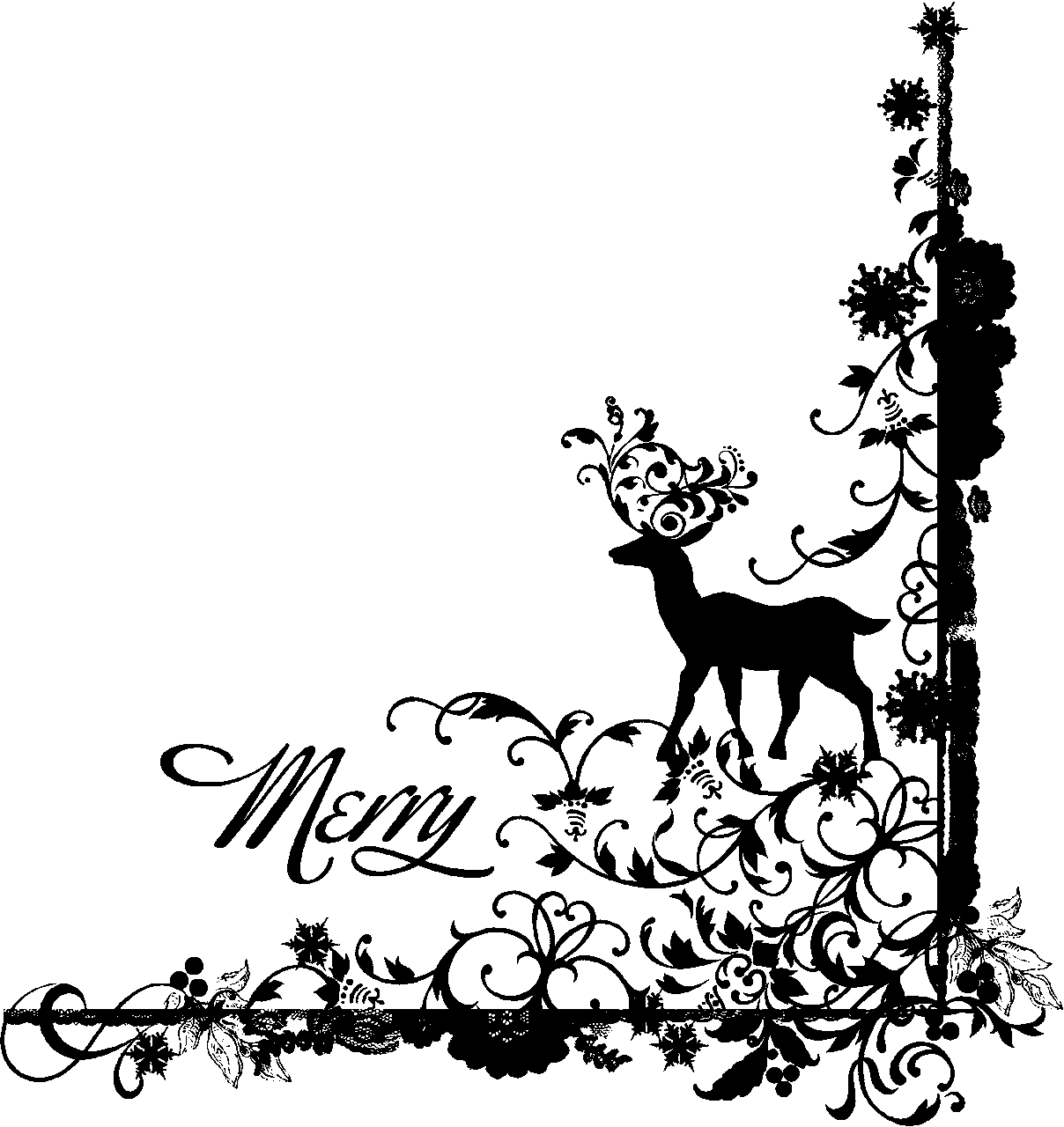 Christmas border clipart borders black and white clip art