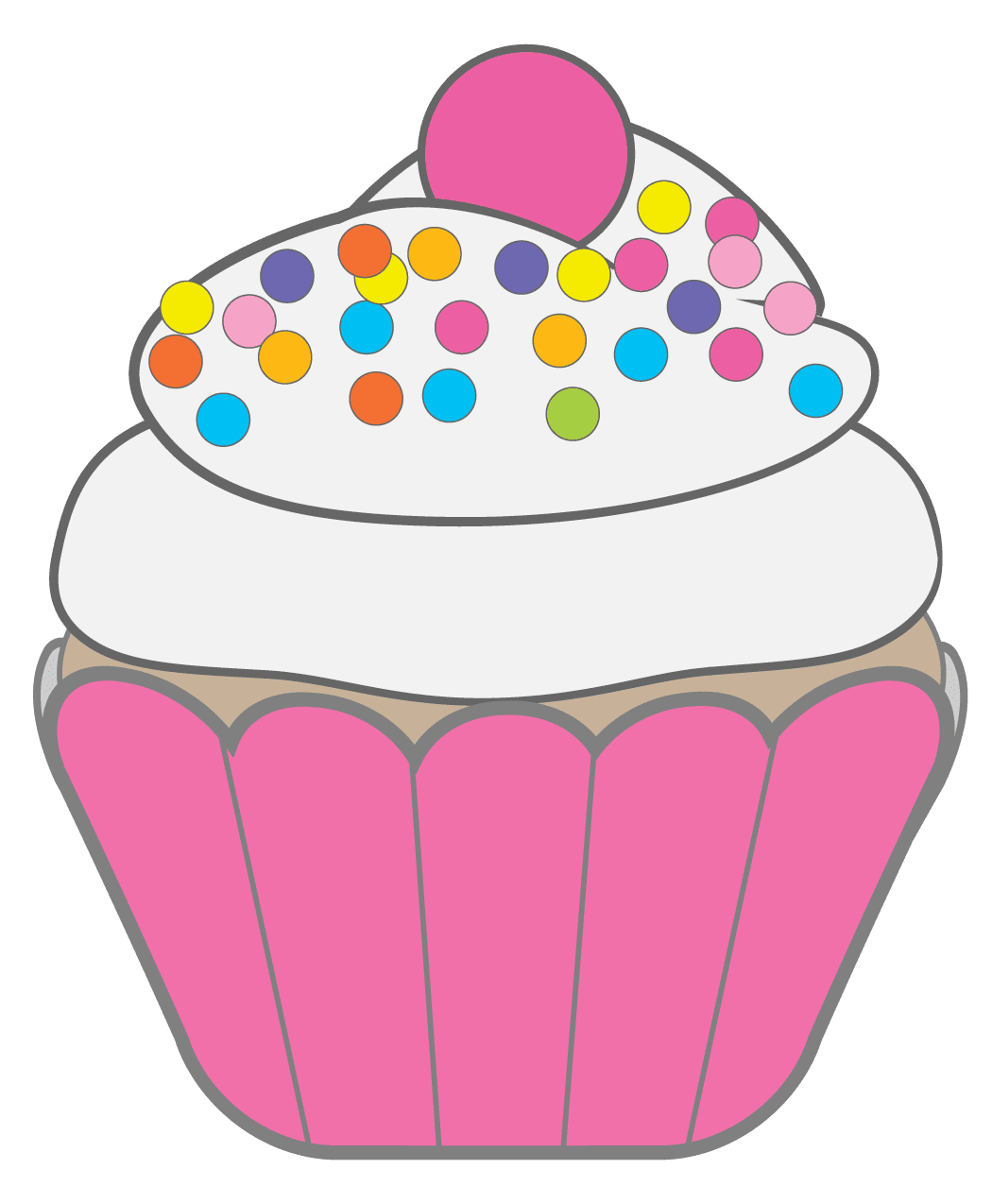 Cup cake muffins clipart birthday happy image