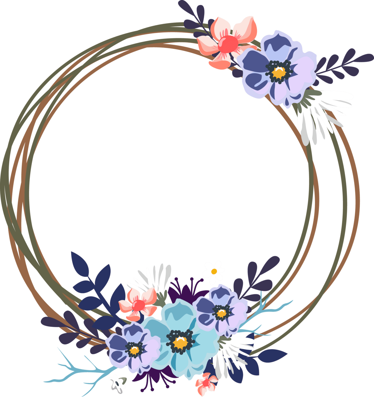 Vector decorative invitation garland wedding image hd clipart fre bloemenkransen bloemenkrans kaarten maken