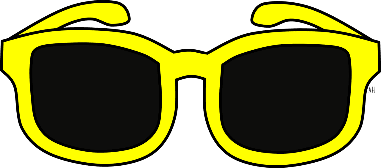 Sunglasses pin page clipart transparent 2