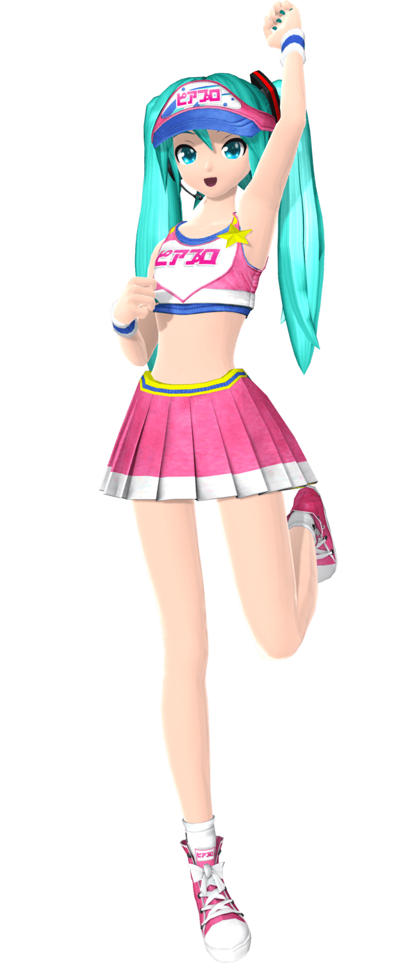 Cheerleader project diva arcade future tone cheer miku by wefede deviantart clipart picture