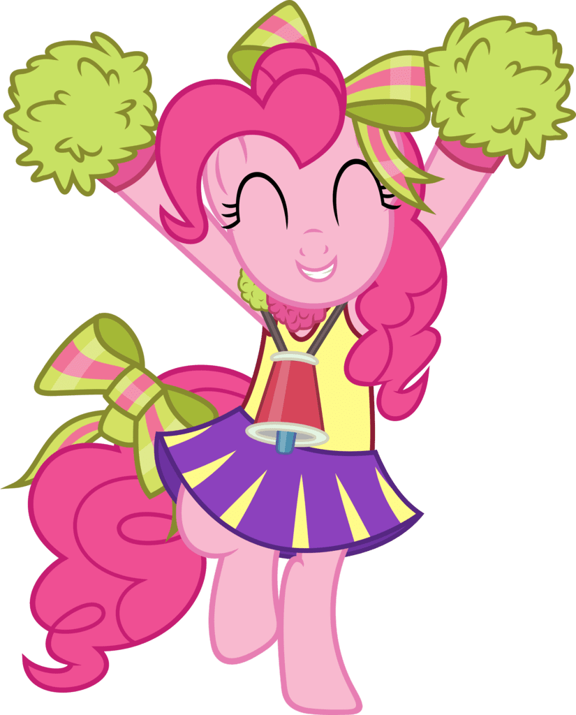 Safe artist slb pinkie pie earth pony all bottled up absurd resolution bipedal bow cheer ing leader clothes cute diapinkes female hair pom ribbon simple background clipart