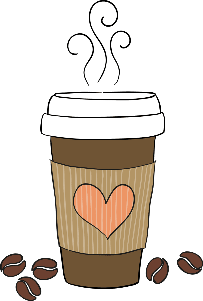 Coffee cup page clipart transparent