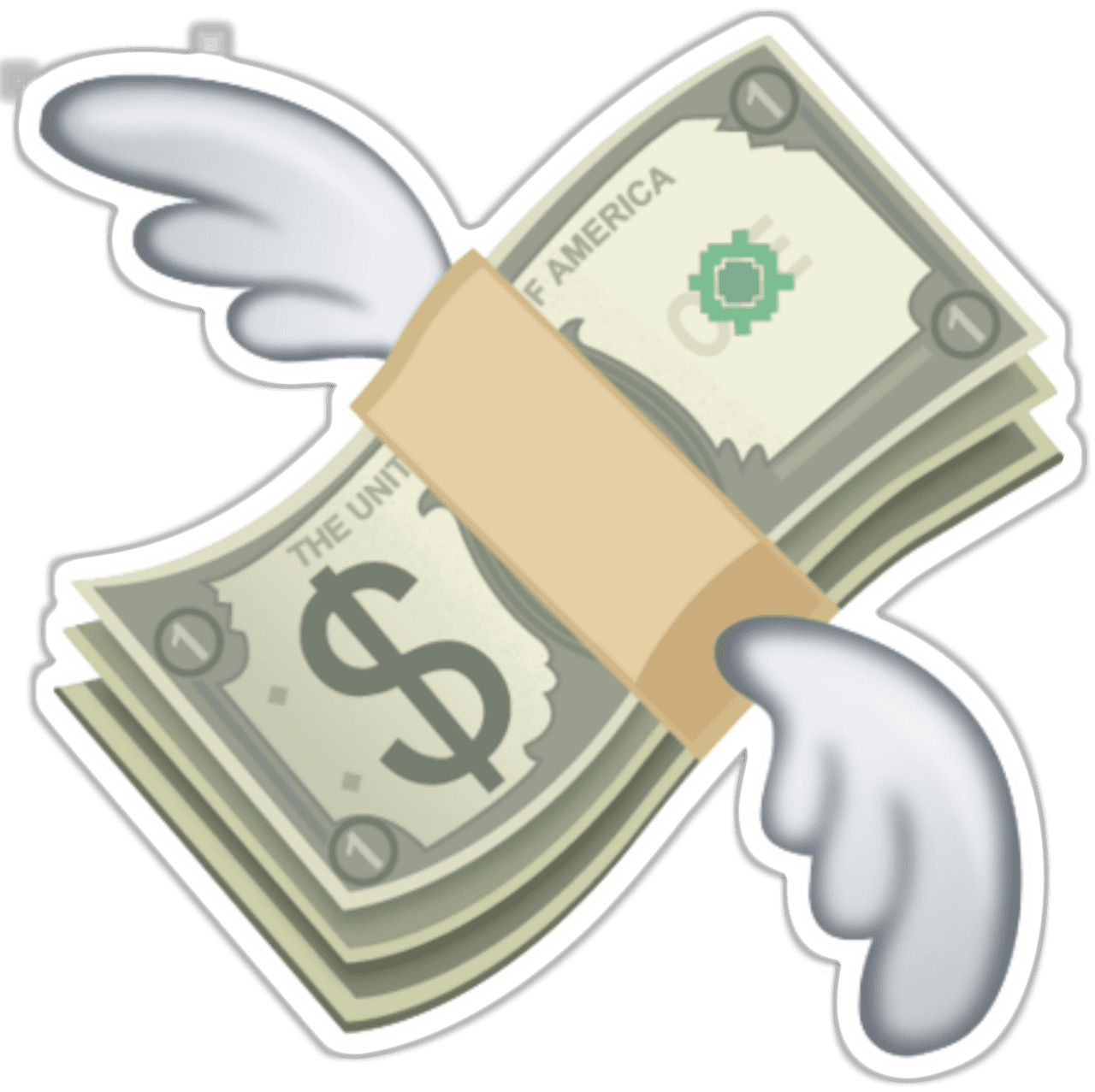 Cash money emoji clipart logo