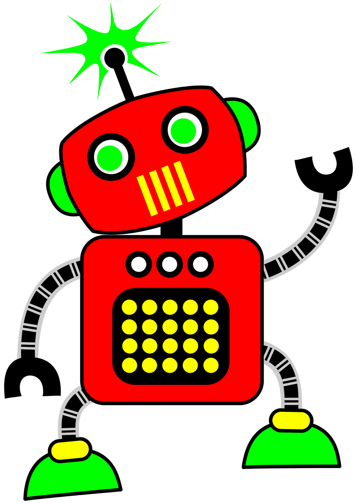 August robot clipart image