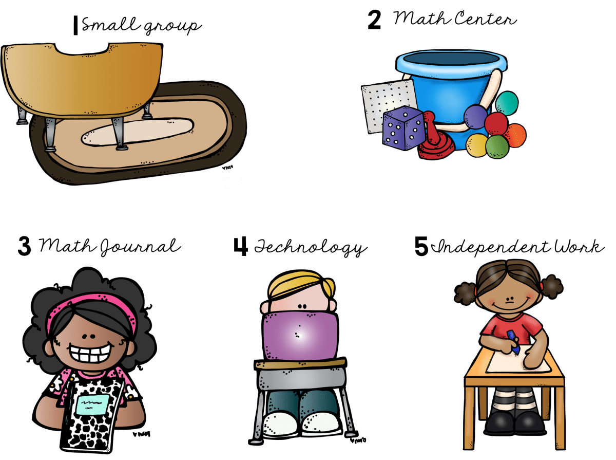 Resources to teach guided math clipart background