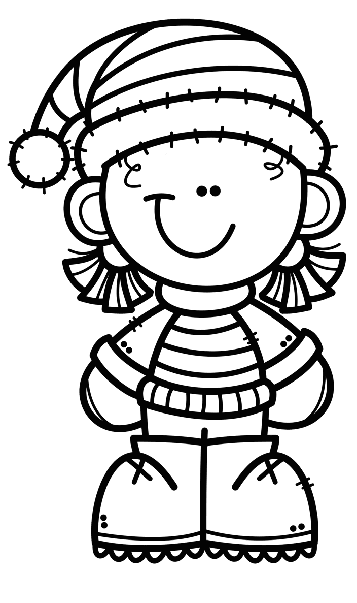 Elf pin page clipart clip art