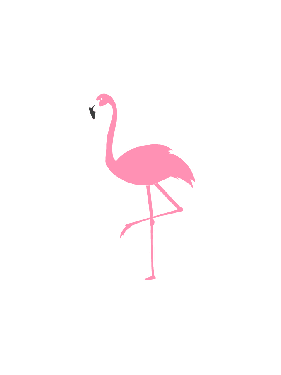 Flamingo pin page clipart picture 4