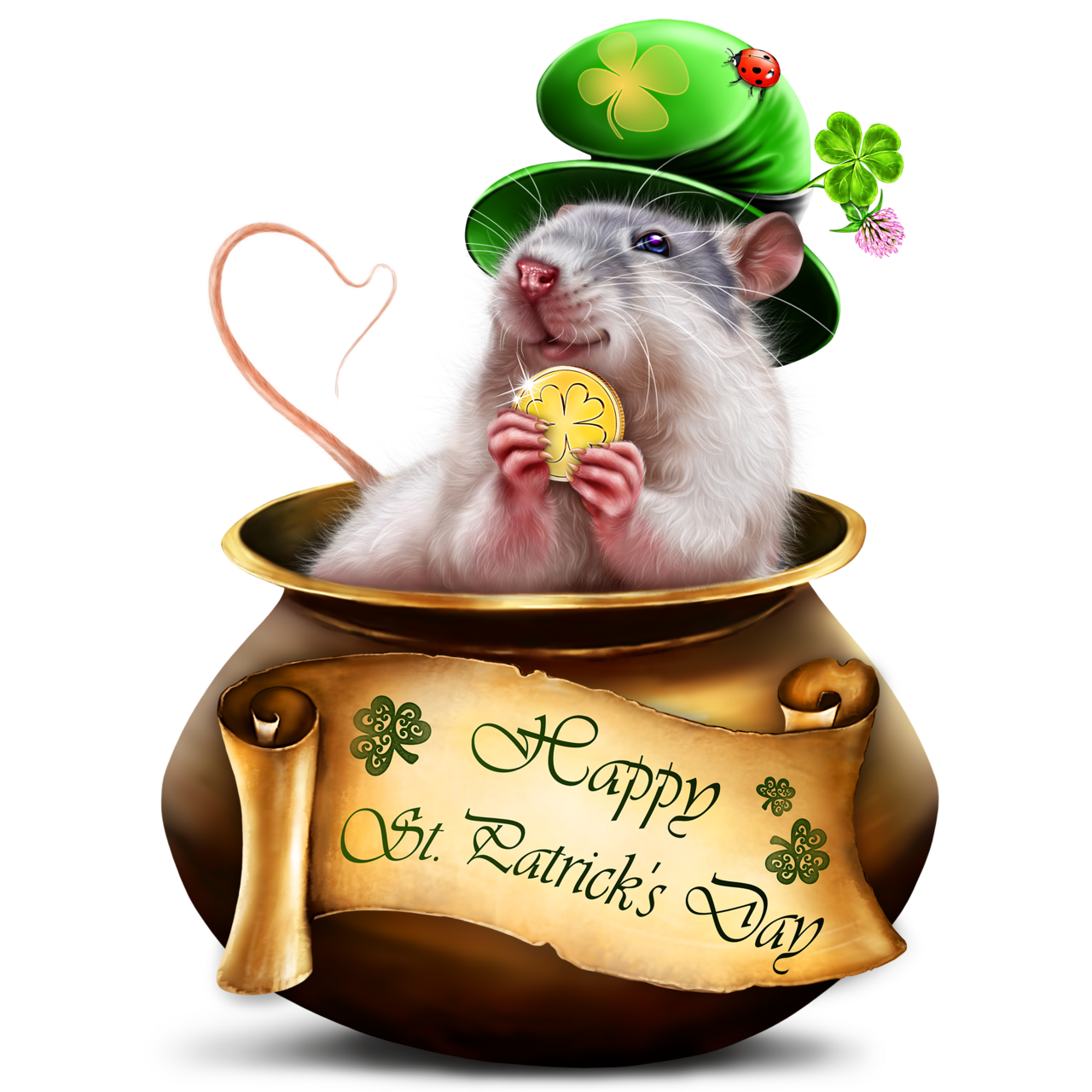 Leprechaun pin page clipart image