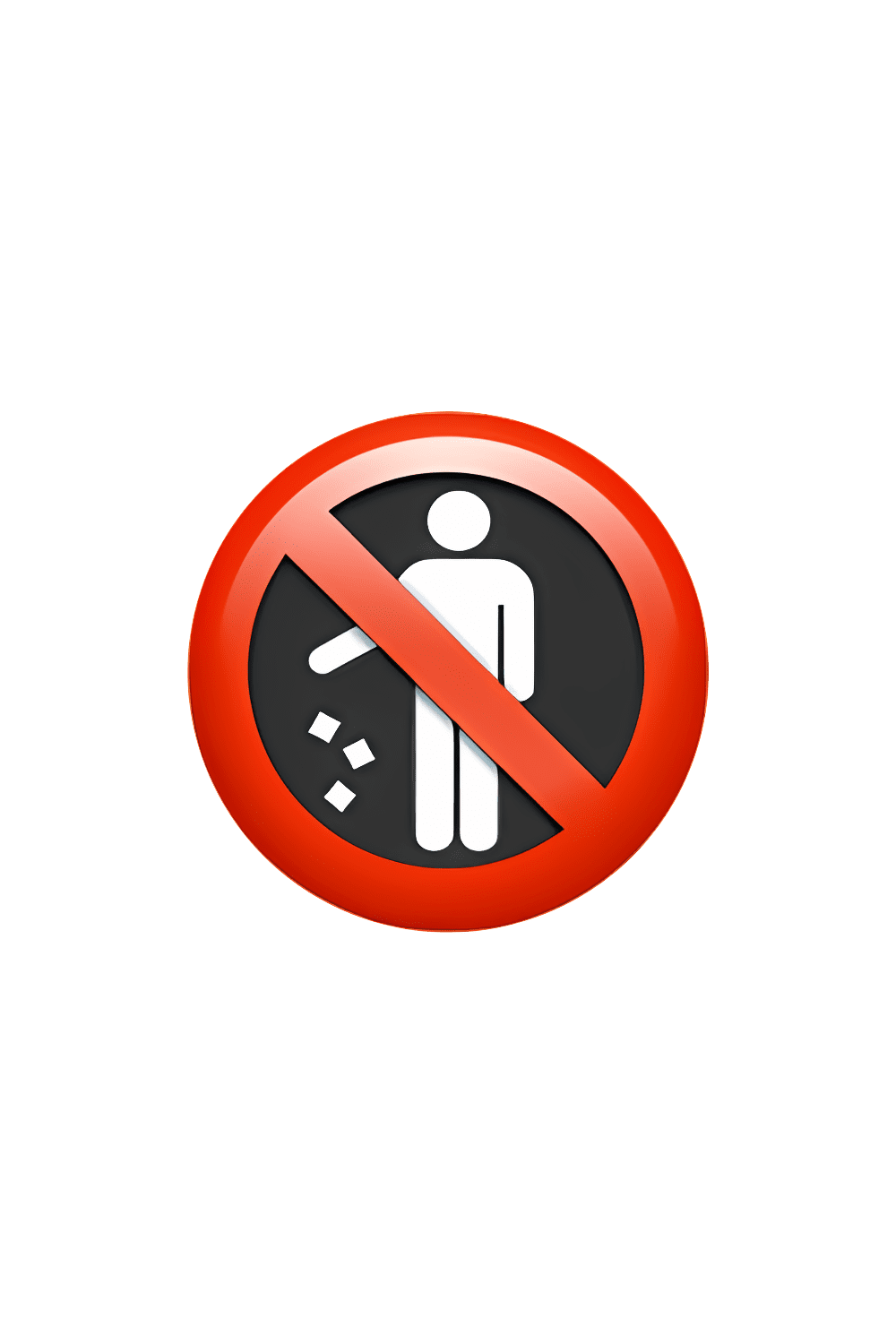 Stop sign no littering emoji clipart clip art