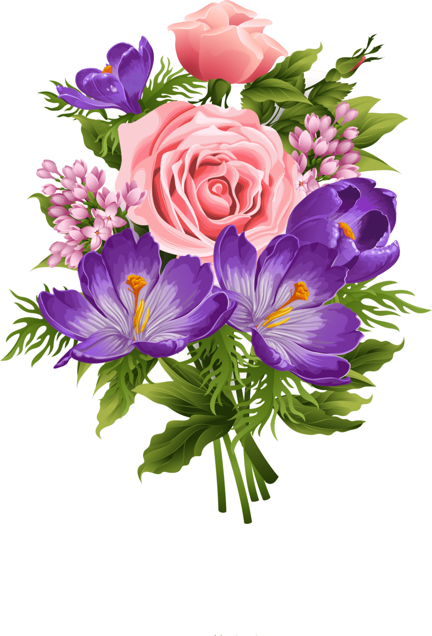 Floral pin page clipart clip art