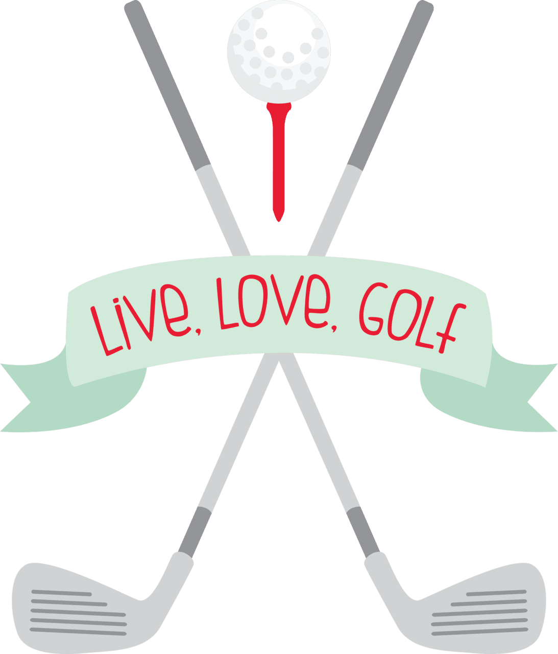 Live love golf designs prints sports clipart clip art