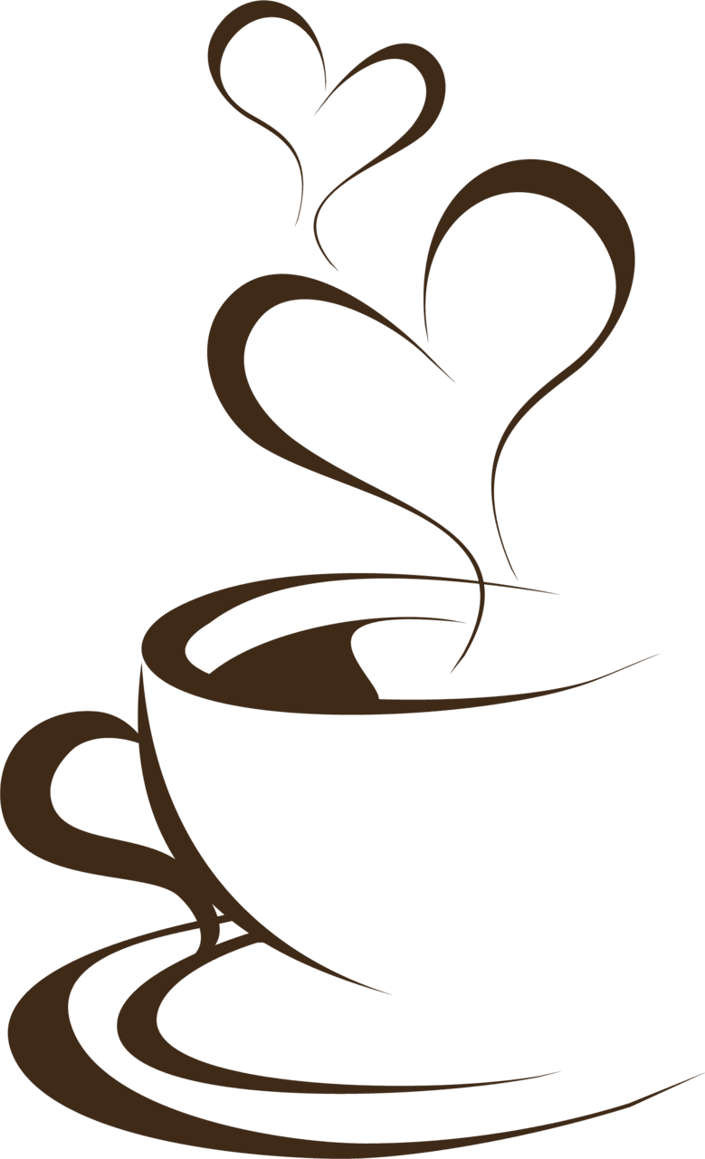 Brown coffee cup painted tea hand cafe clipart vector