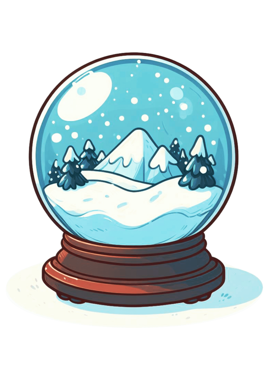 Snow globo de neve natal desenho fof ho fundo clipart logo