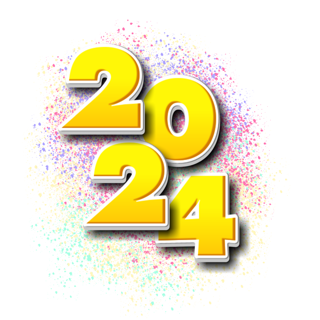 Happy new year 2024 clipart logo 3