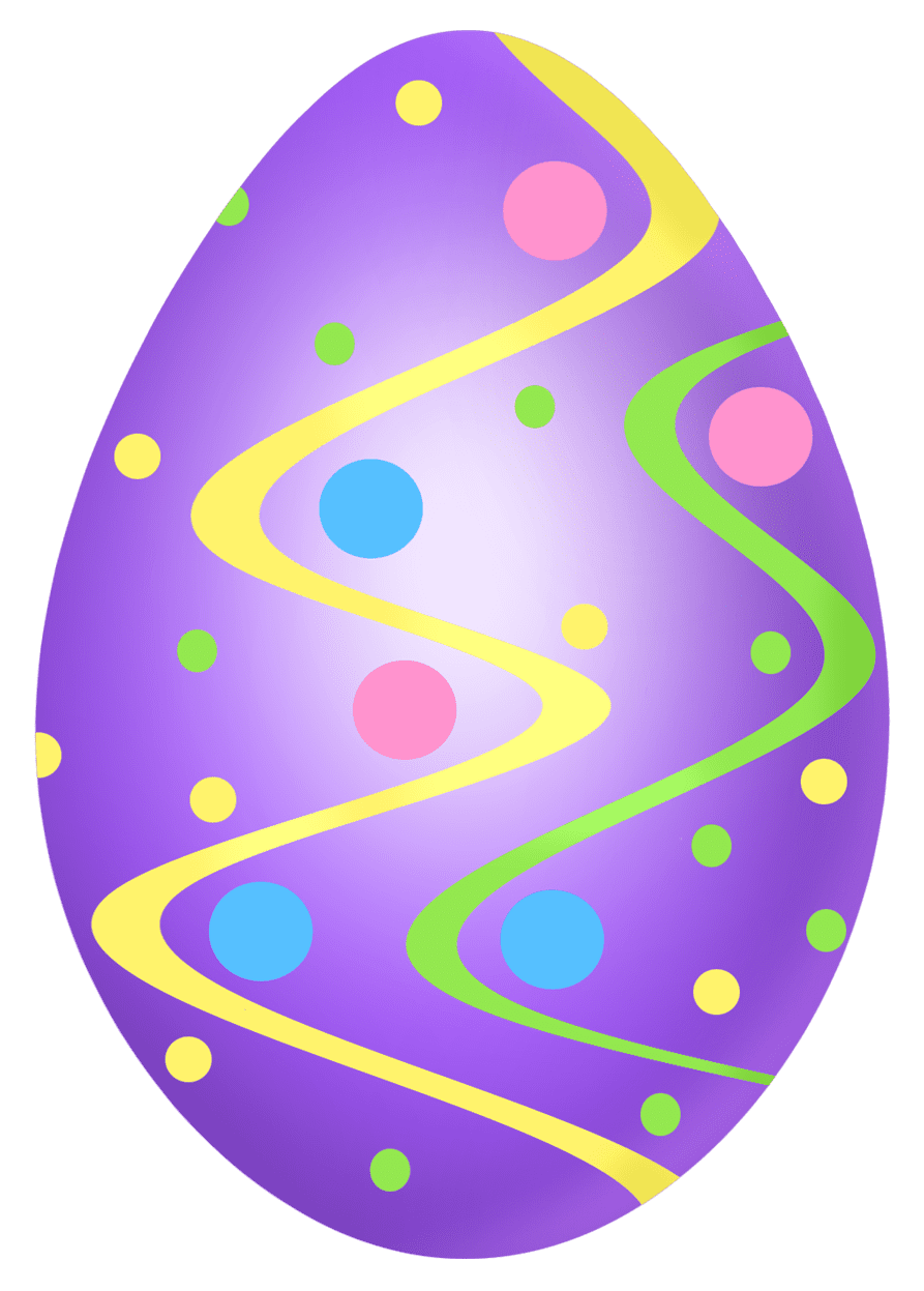 Easter purple egg decoration clipart picture