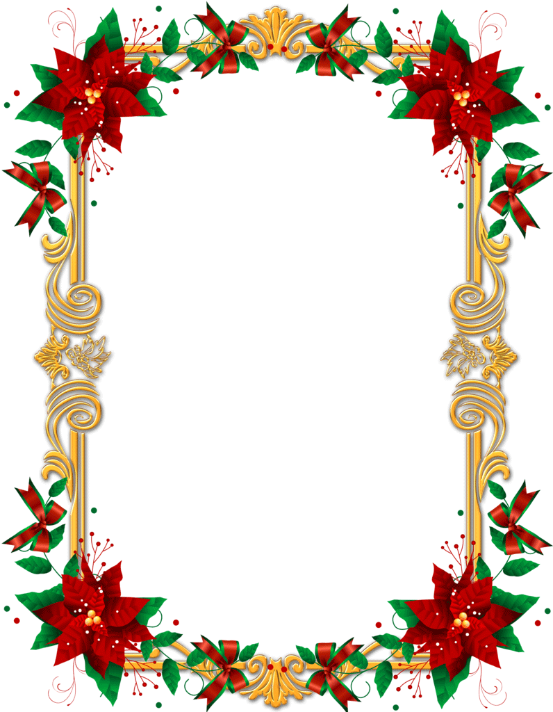 Christmas border pin page clipart picture 3