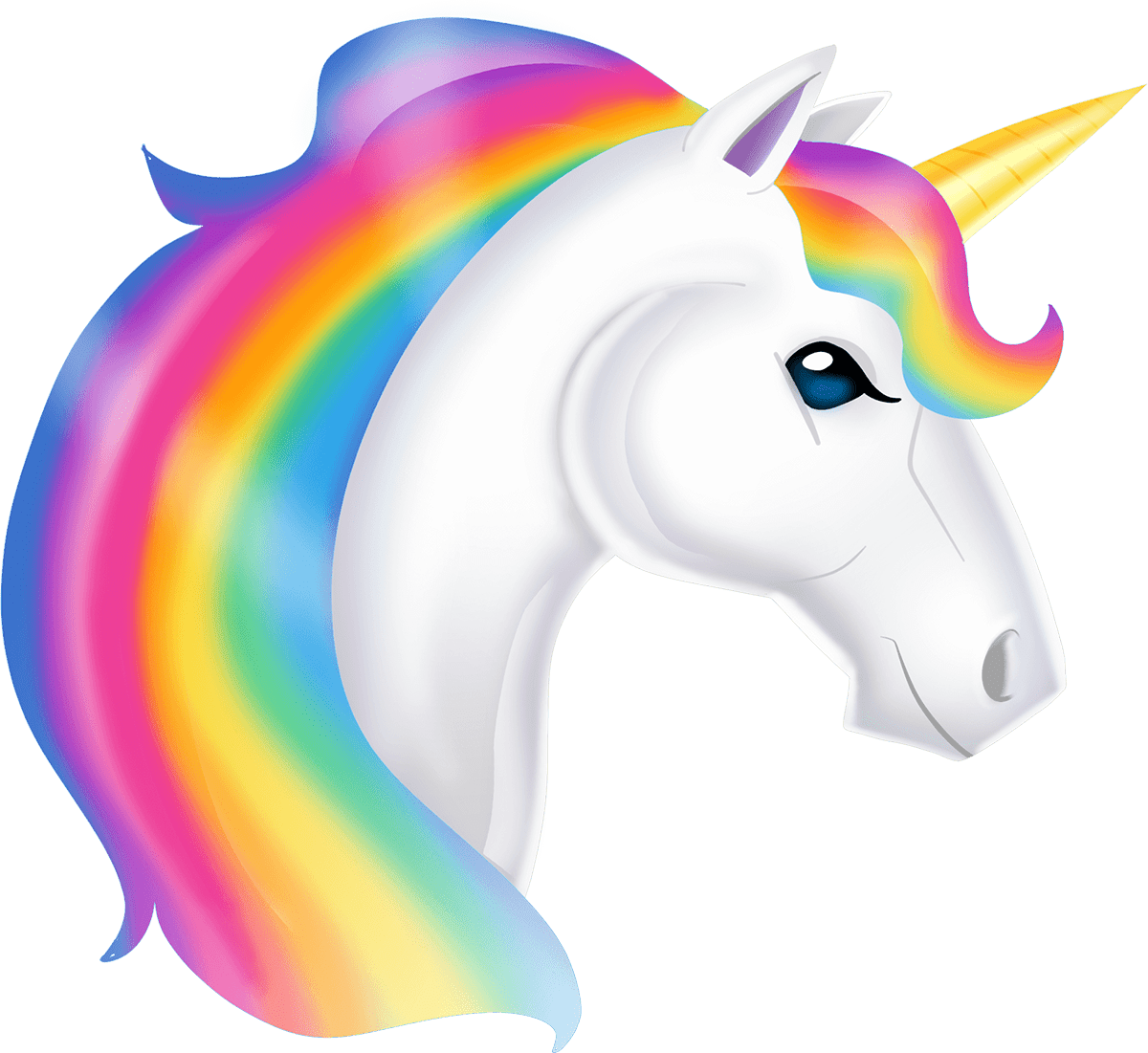 Unicorn pin page clipart vector 2