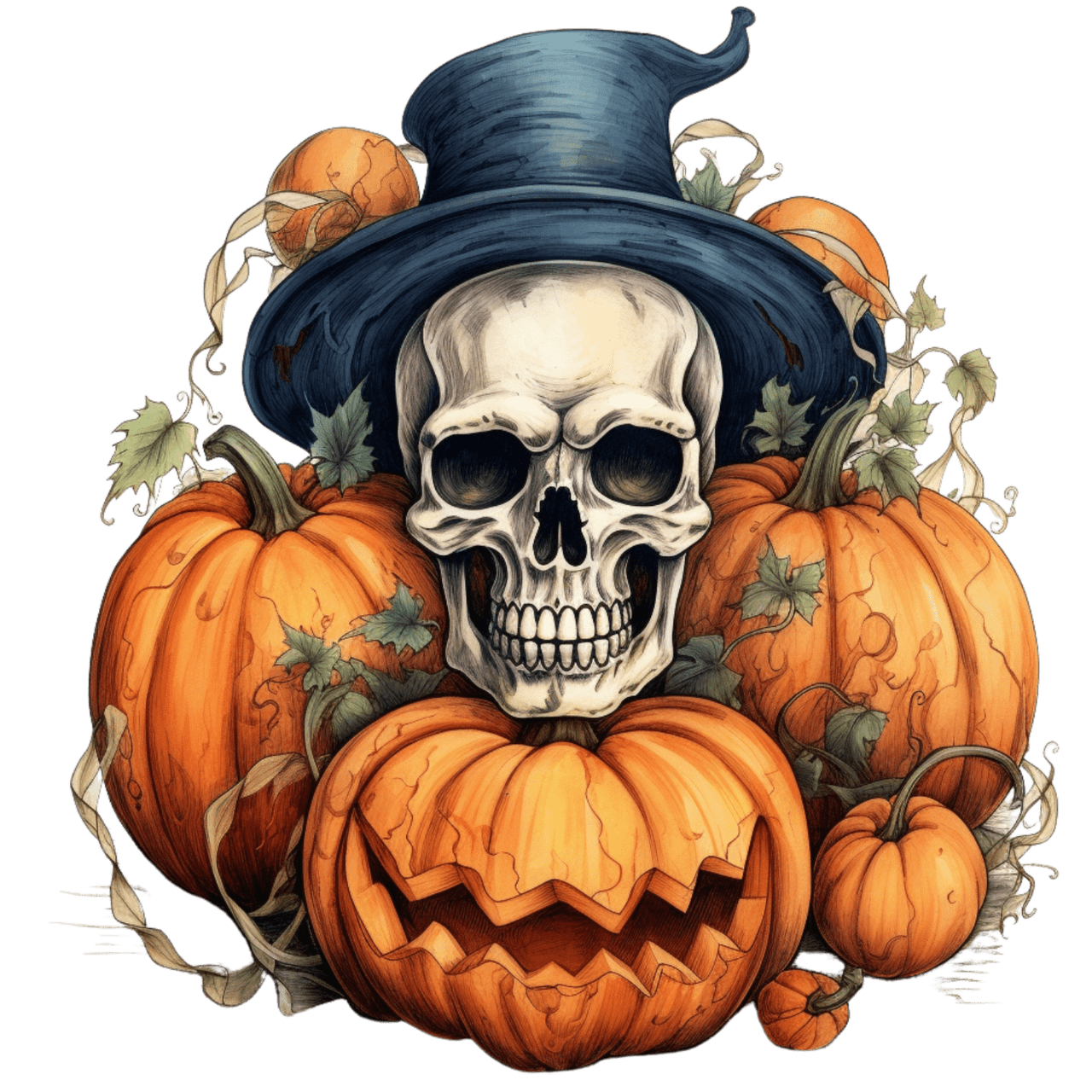 Watercolor tage halloween clipart mega bundle happy picture