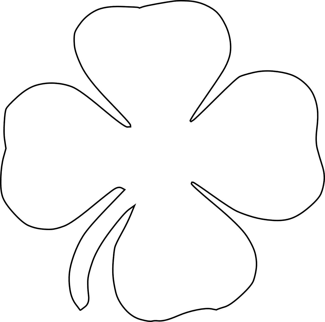 Leaf clover four luck vector graphic clipart