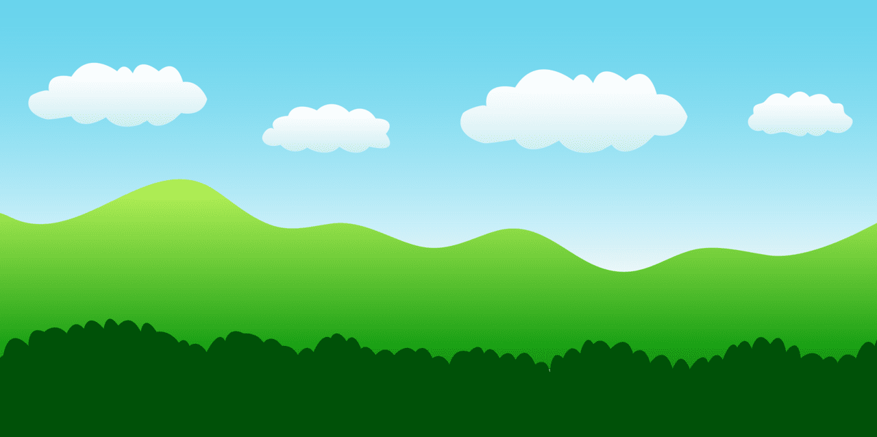 Mountain green nature background clipart in cartoon desktop