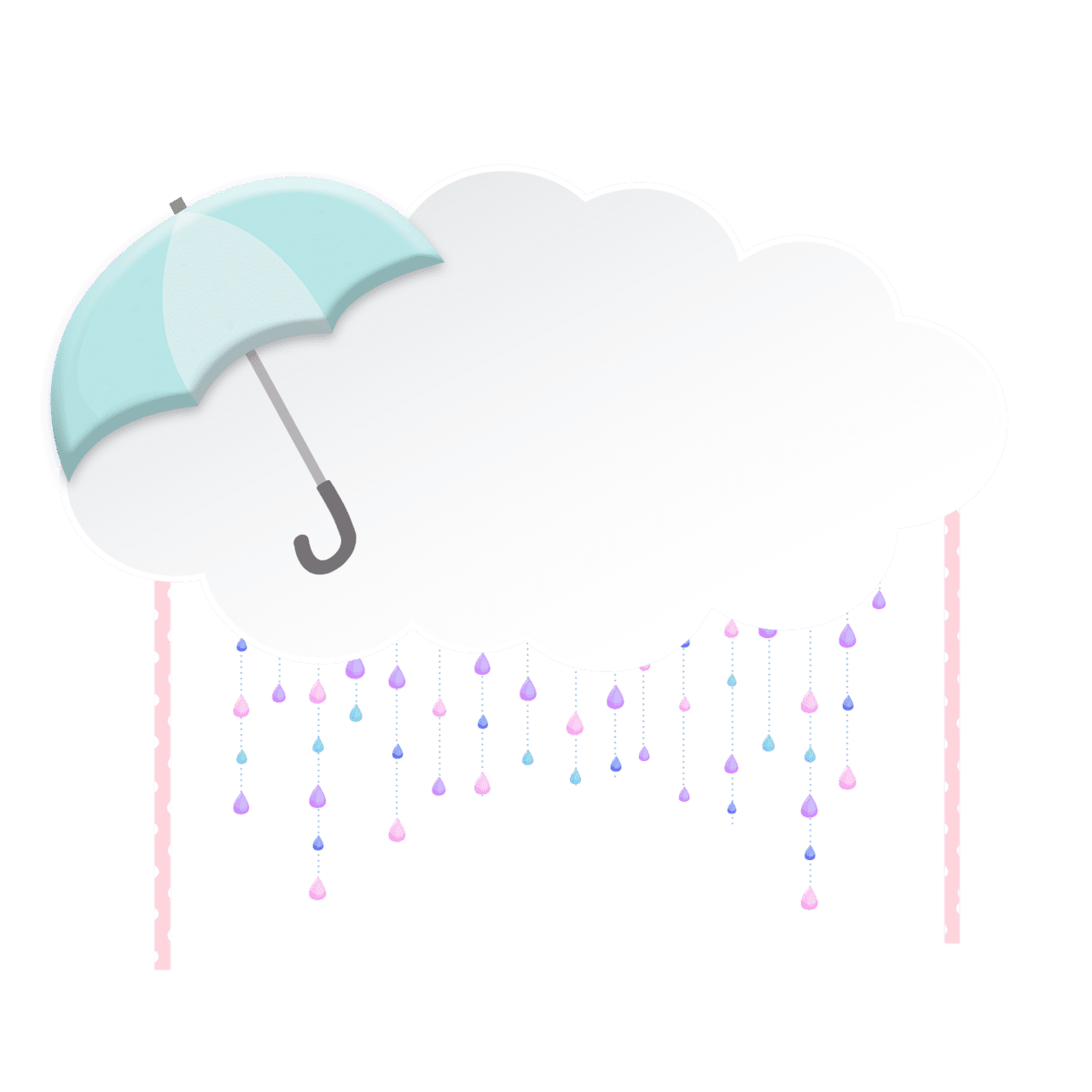 Umbrella pin page clipart vector 4