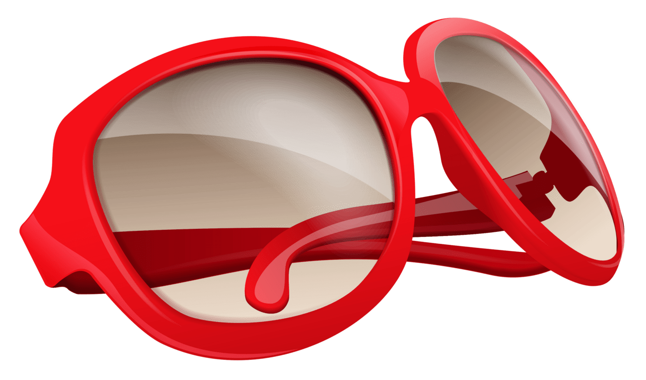 Red sun glasses image clipart