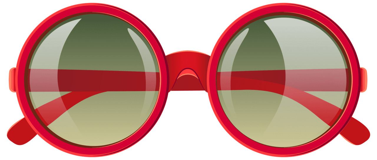 Cute red sunglasses clipart image