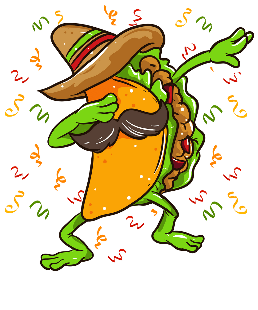 Taco stickers to match your personal style society clipart image