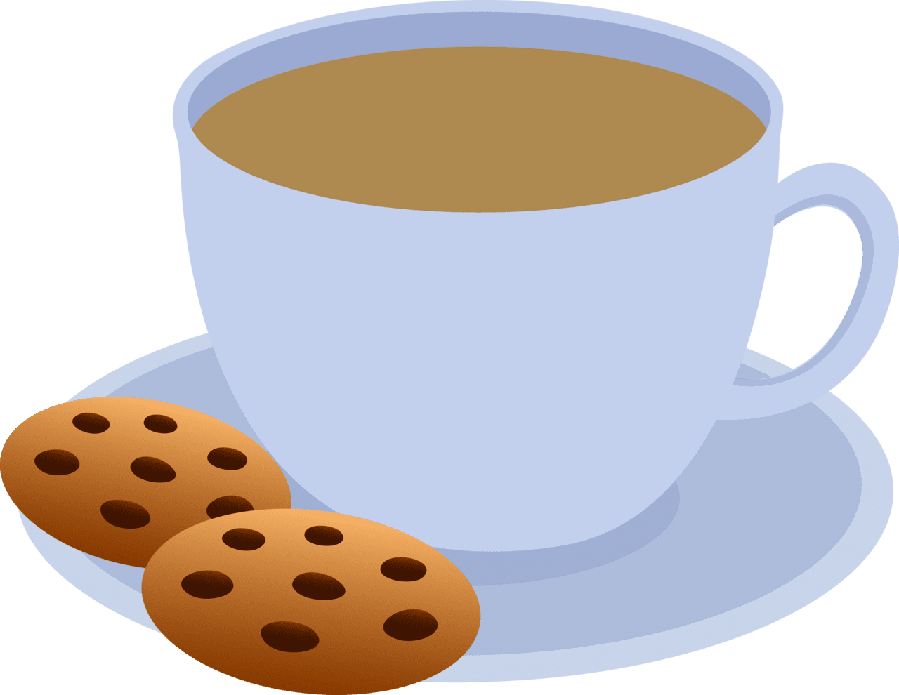 Coffee and cookie clipart transparent