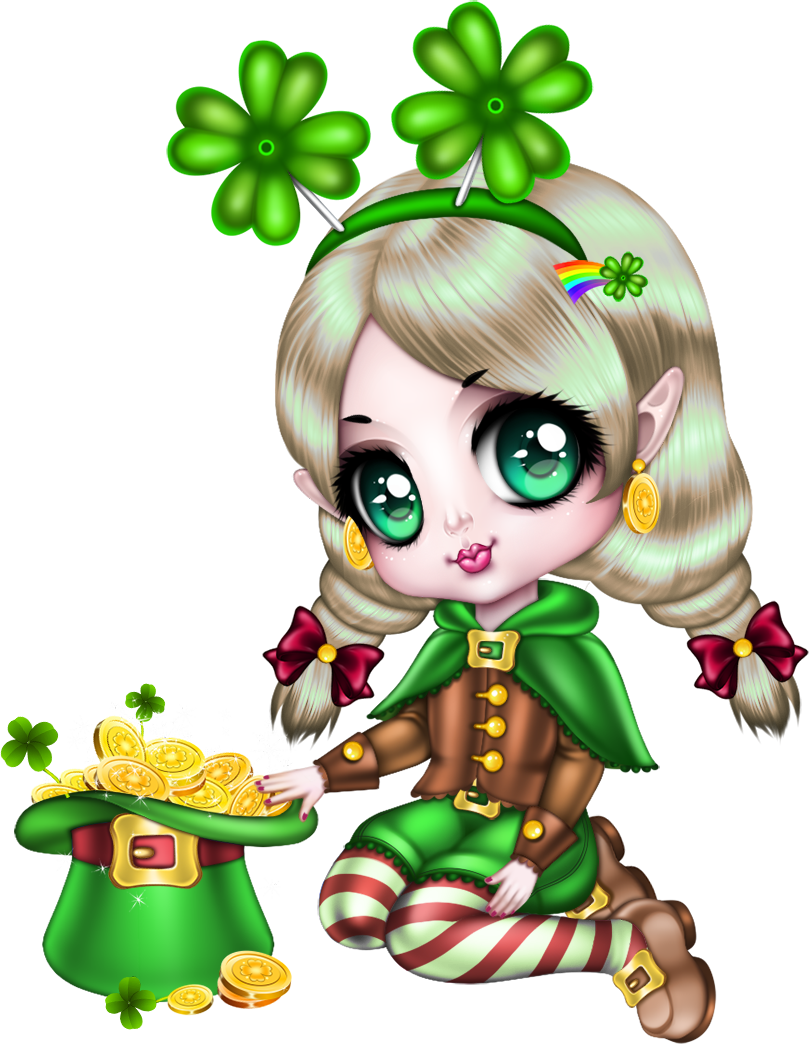 Leprechaun misspatckdllokydnscraps fadas boneca desenho imagens clipart