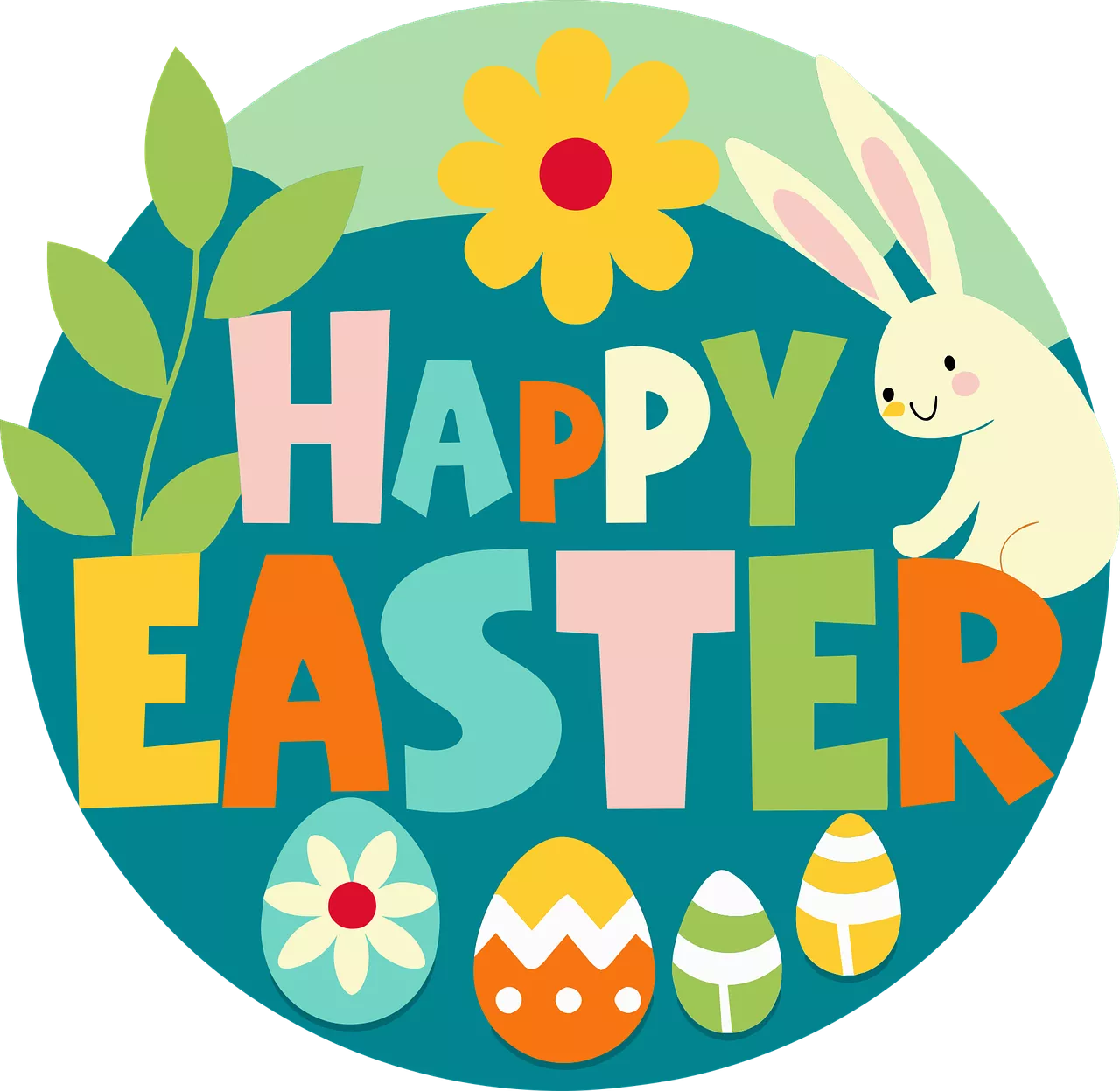 Happy easter pin page clipart free