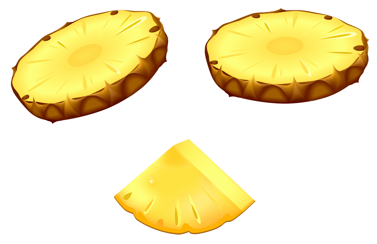 Pineapple eapple slices vector clipart image