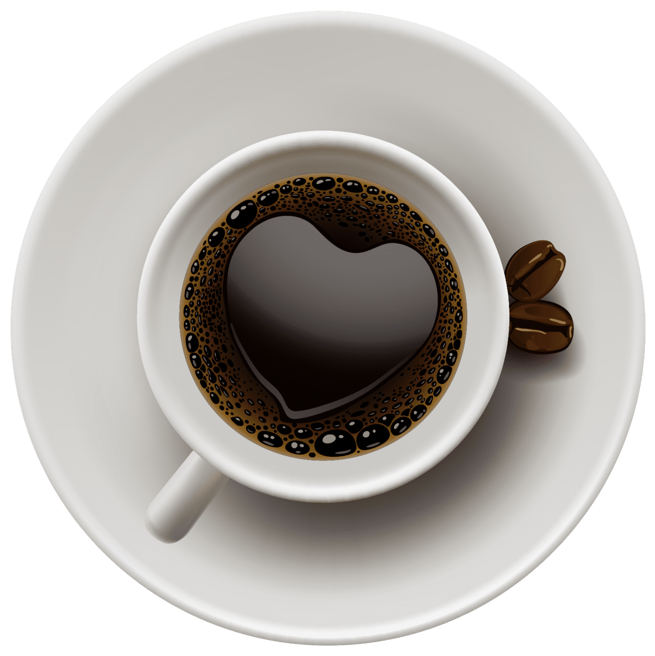 Coffee cup with heart vector clipart