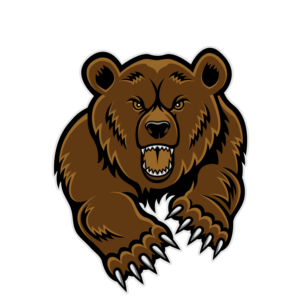 Standing and growling bear clipart suggest clip art