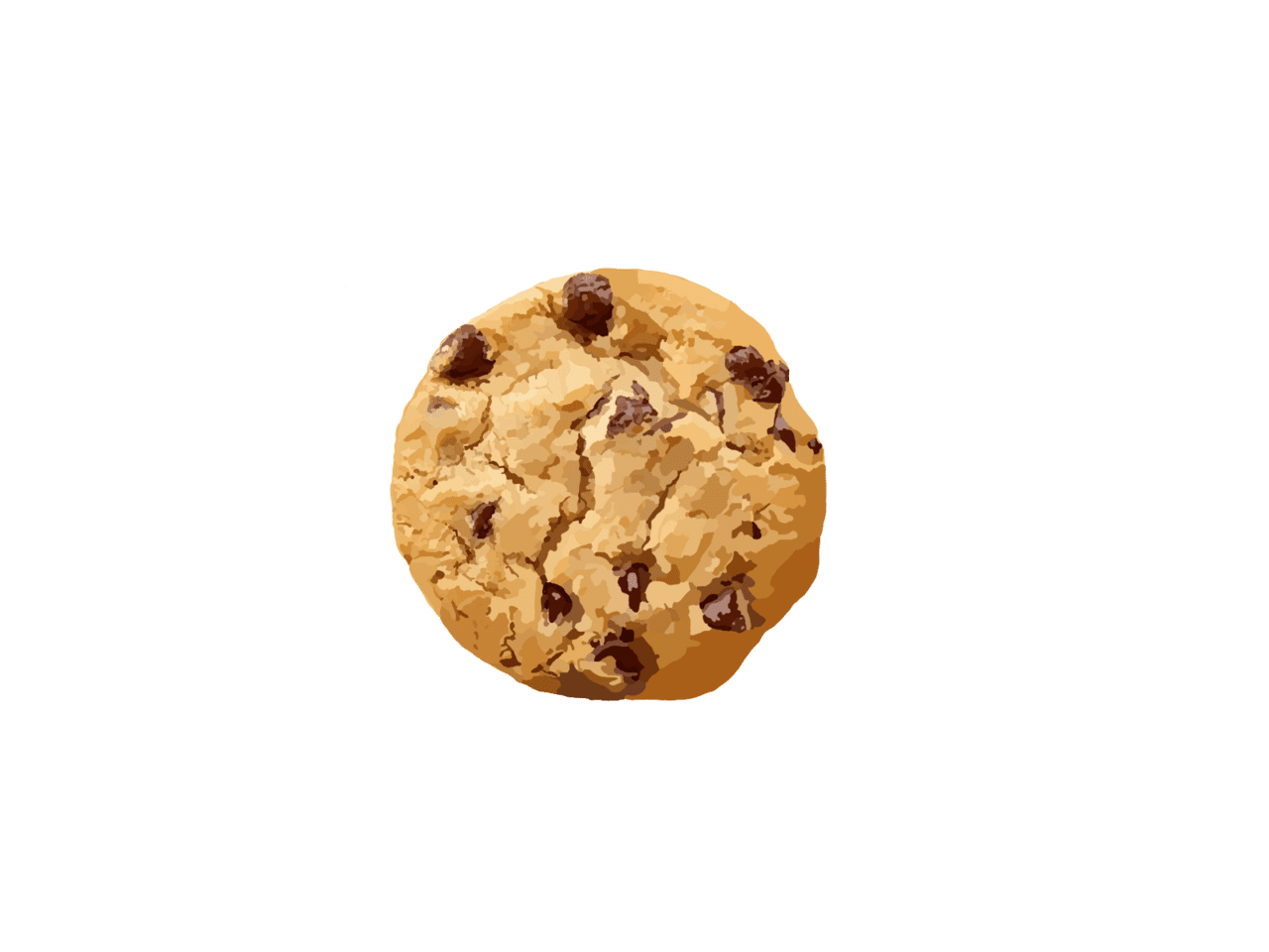 Chocolate chip cookie sticker clipart photo