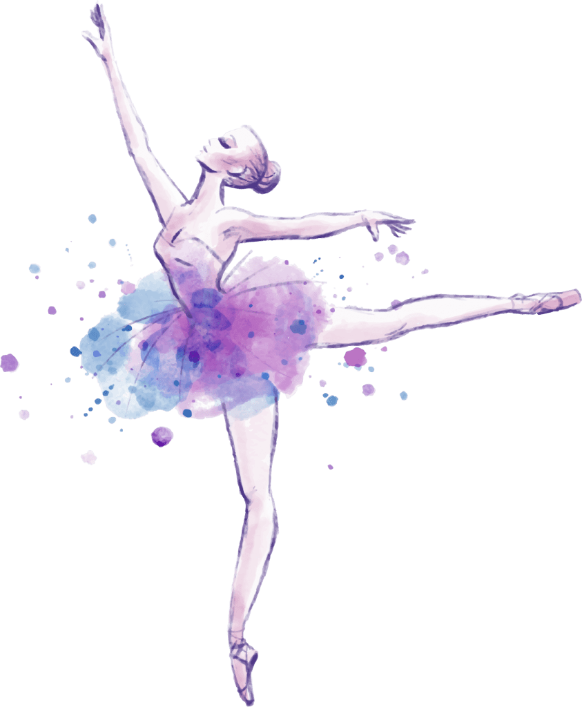 Ballet dance drawing watercolor painting clipart free