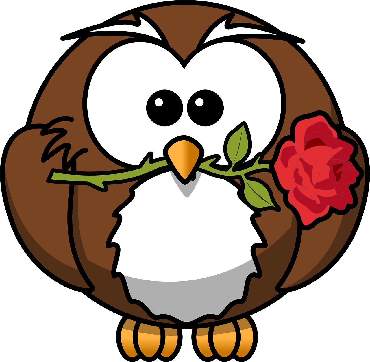 Owl pin page clipart vector 2