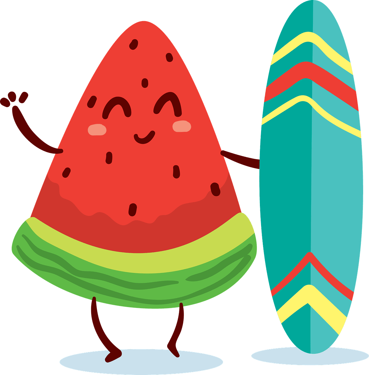 Watermelon clipart summer drawings cartoon cute little picture