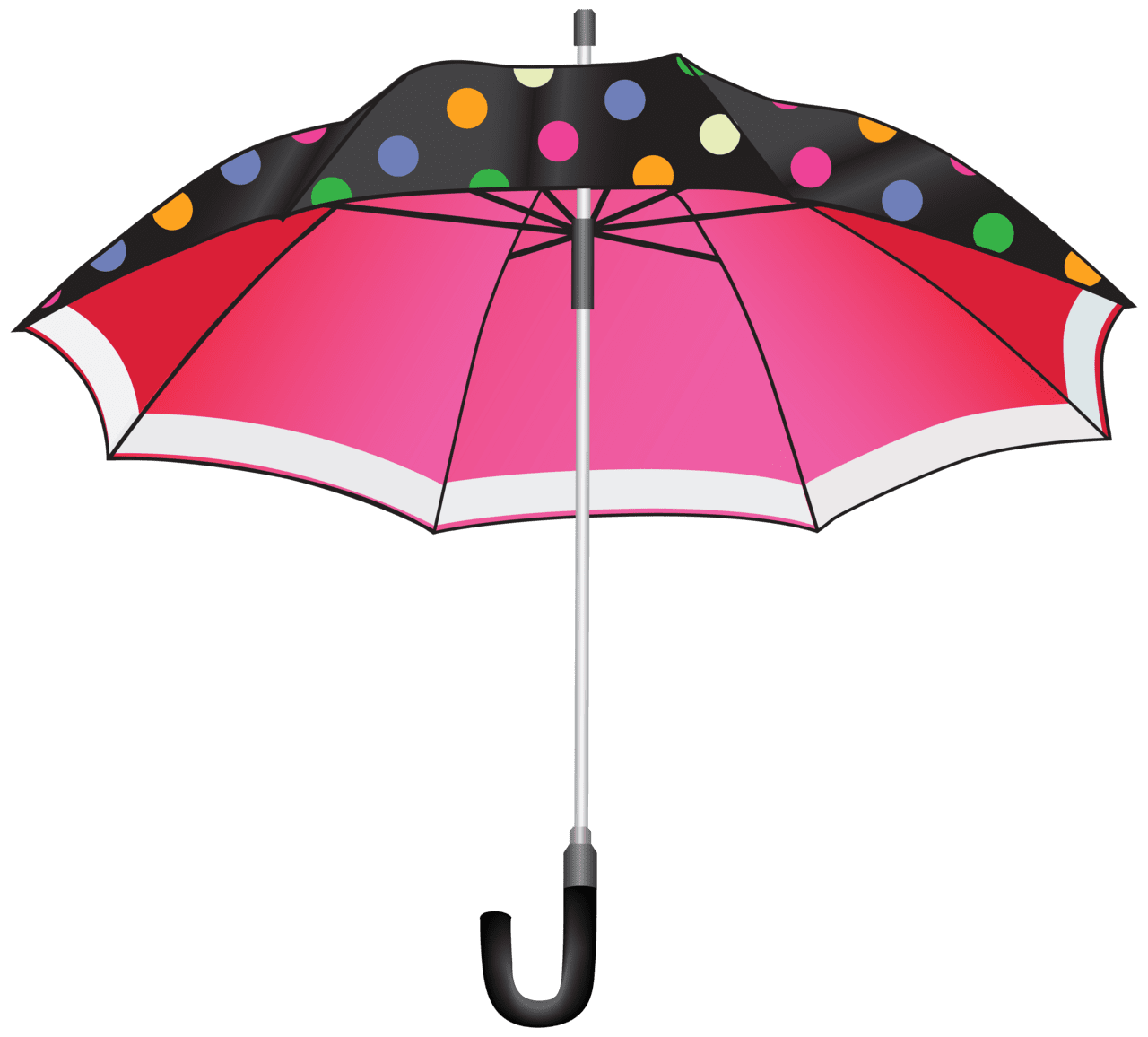 Dotted umbrella clipart image