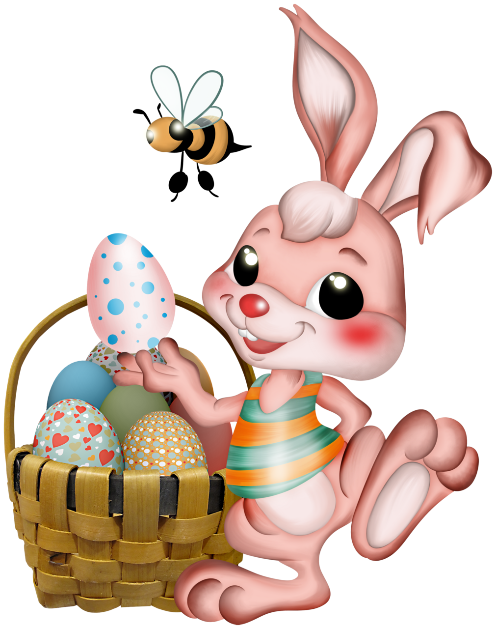 Easter bunny pin page clipart clip art 3