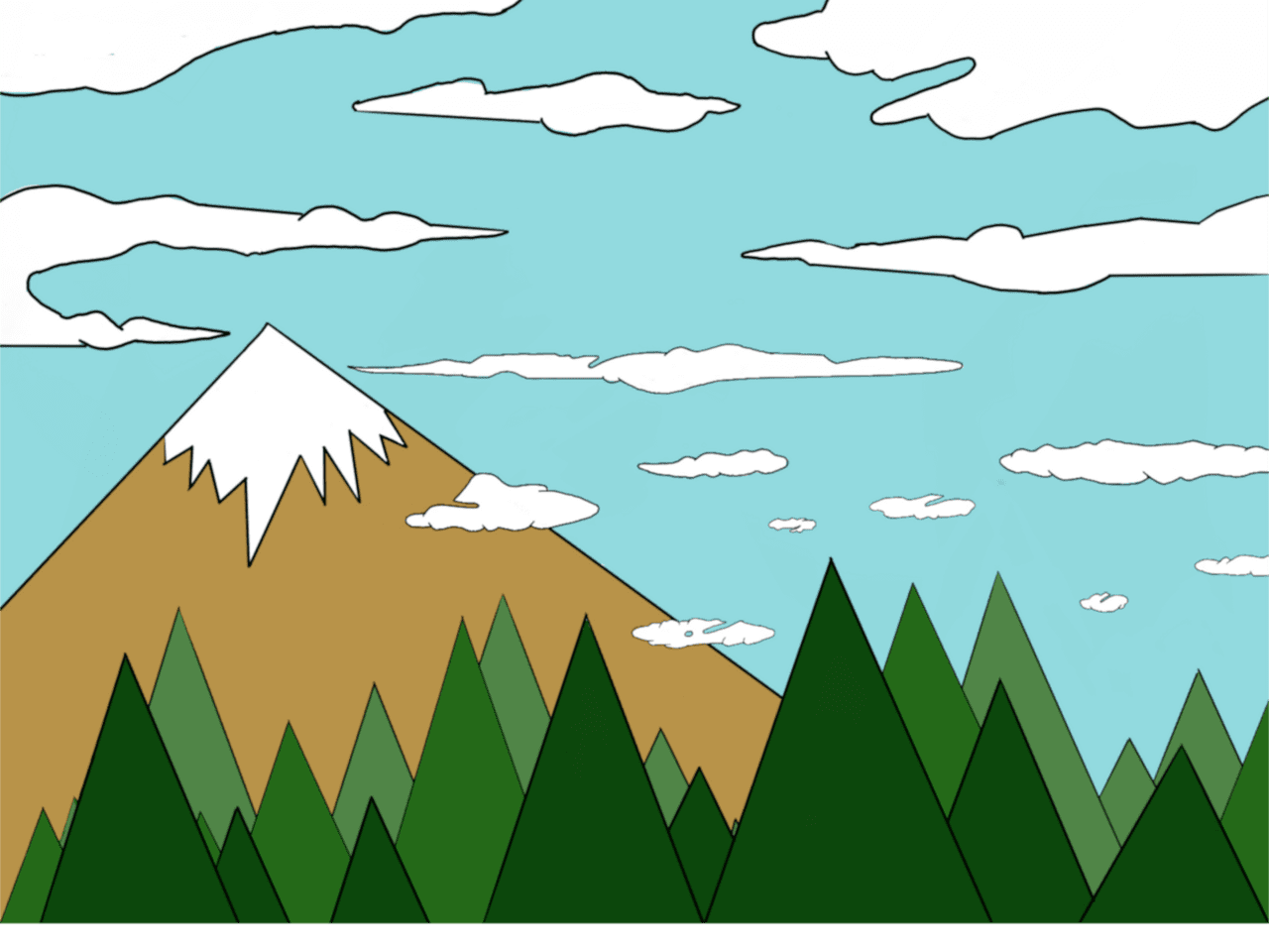 Mountain patreon logo clipart