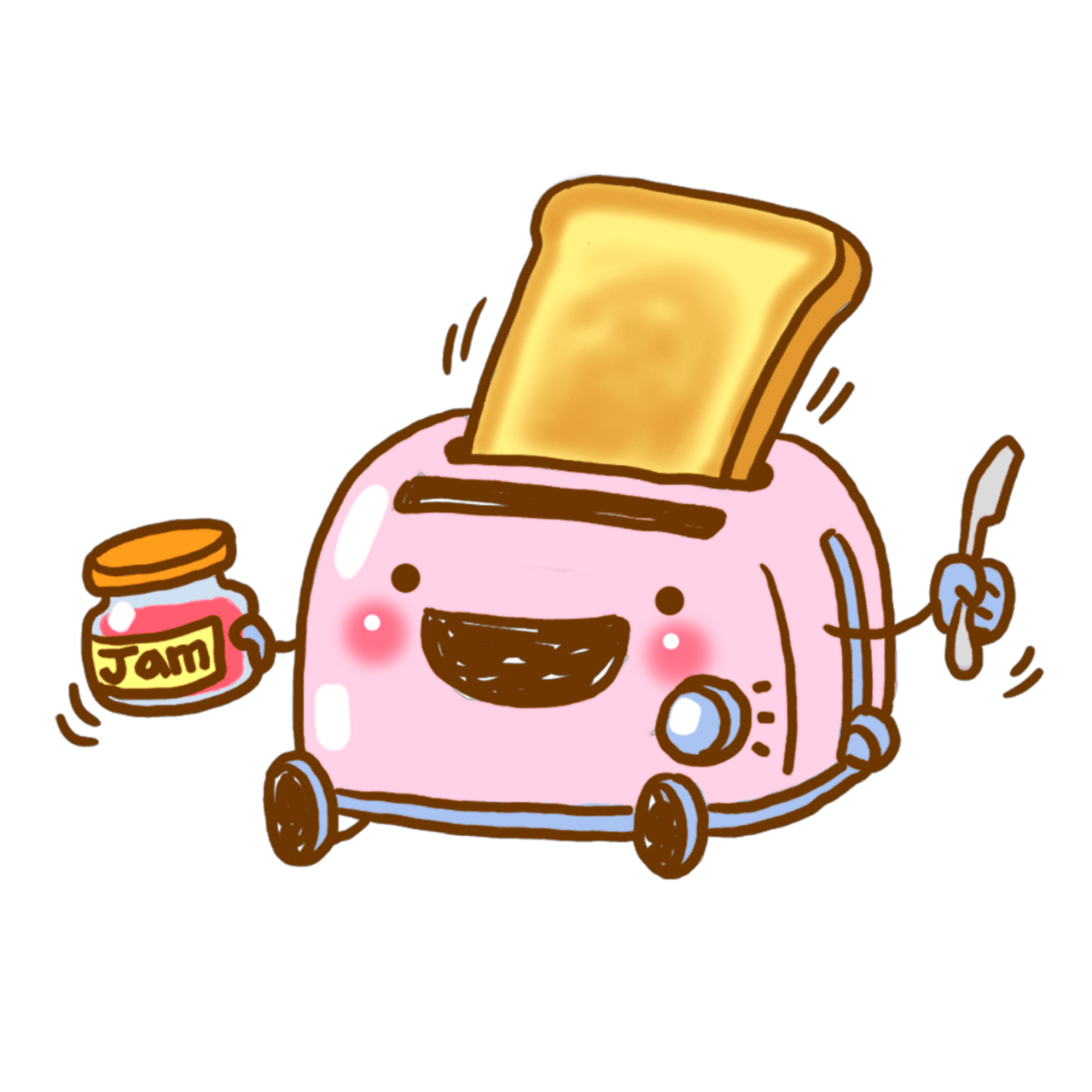 Breakfast ftestickers sctoast clipart toast jam cute toedit vector