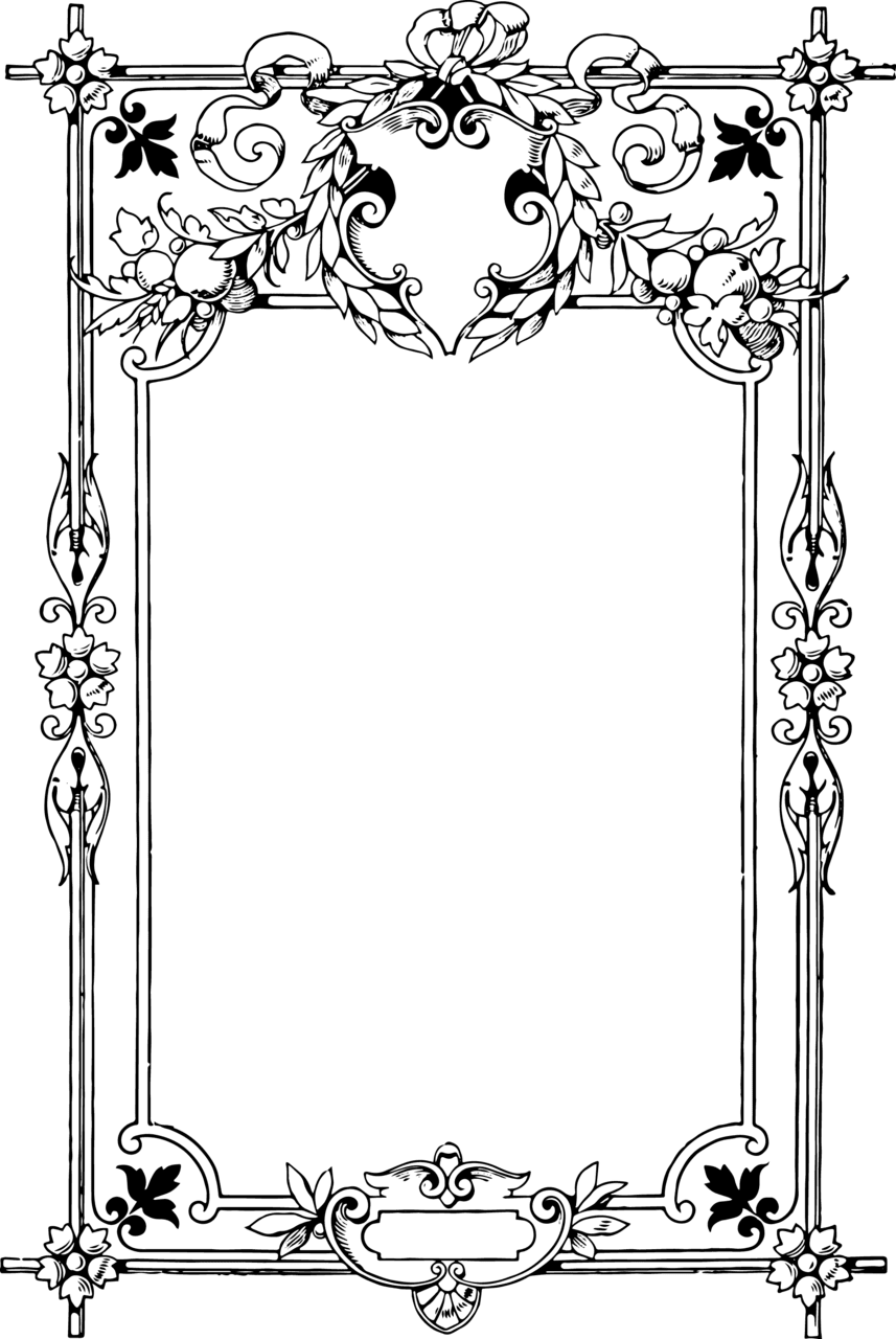 Art nouveau clipart tage border picture