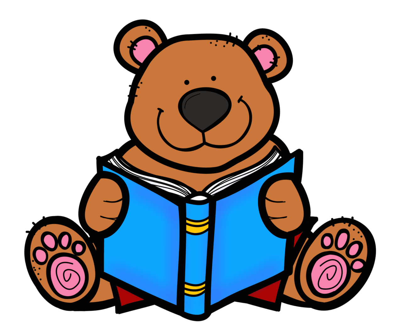 Bear revitalizing classroom library clipart logo