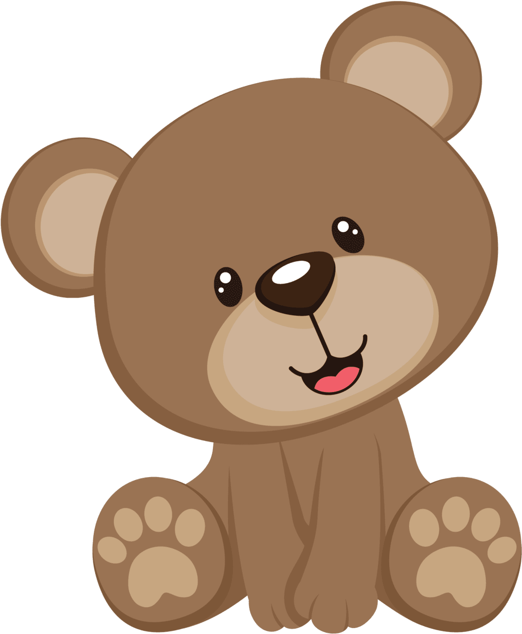 Cute teddy bear clipart with background