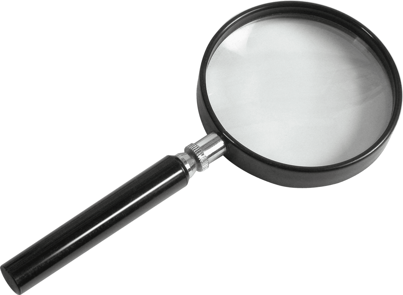 Magnifying glass loupe image for clipart