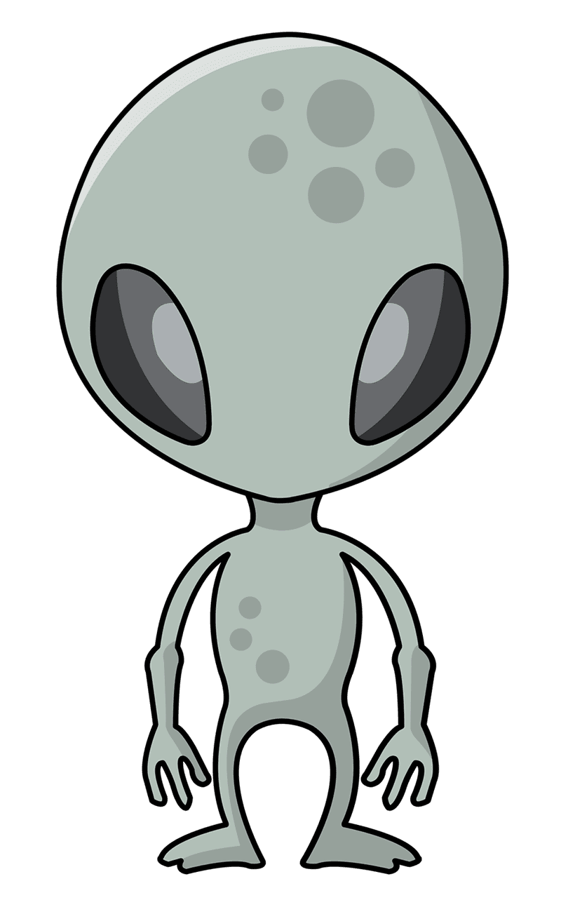 Cartoon alien clipart image