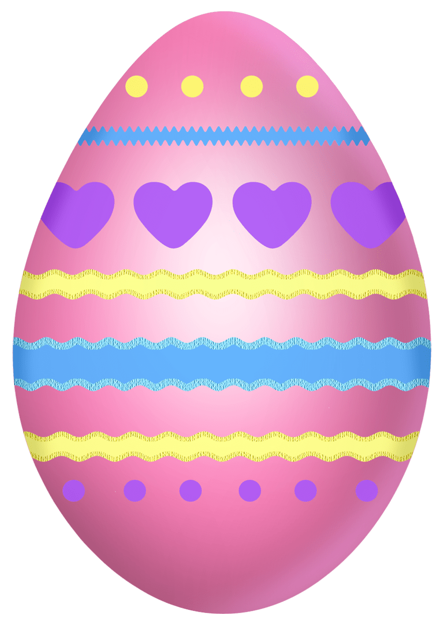 Easter pink egg with hearts clipart picture pictures images