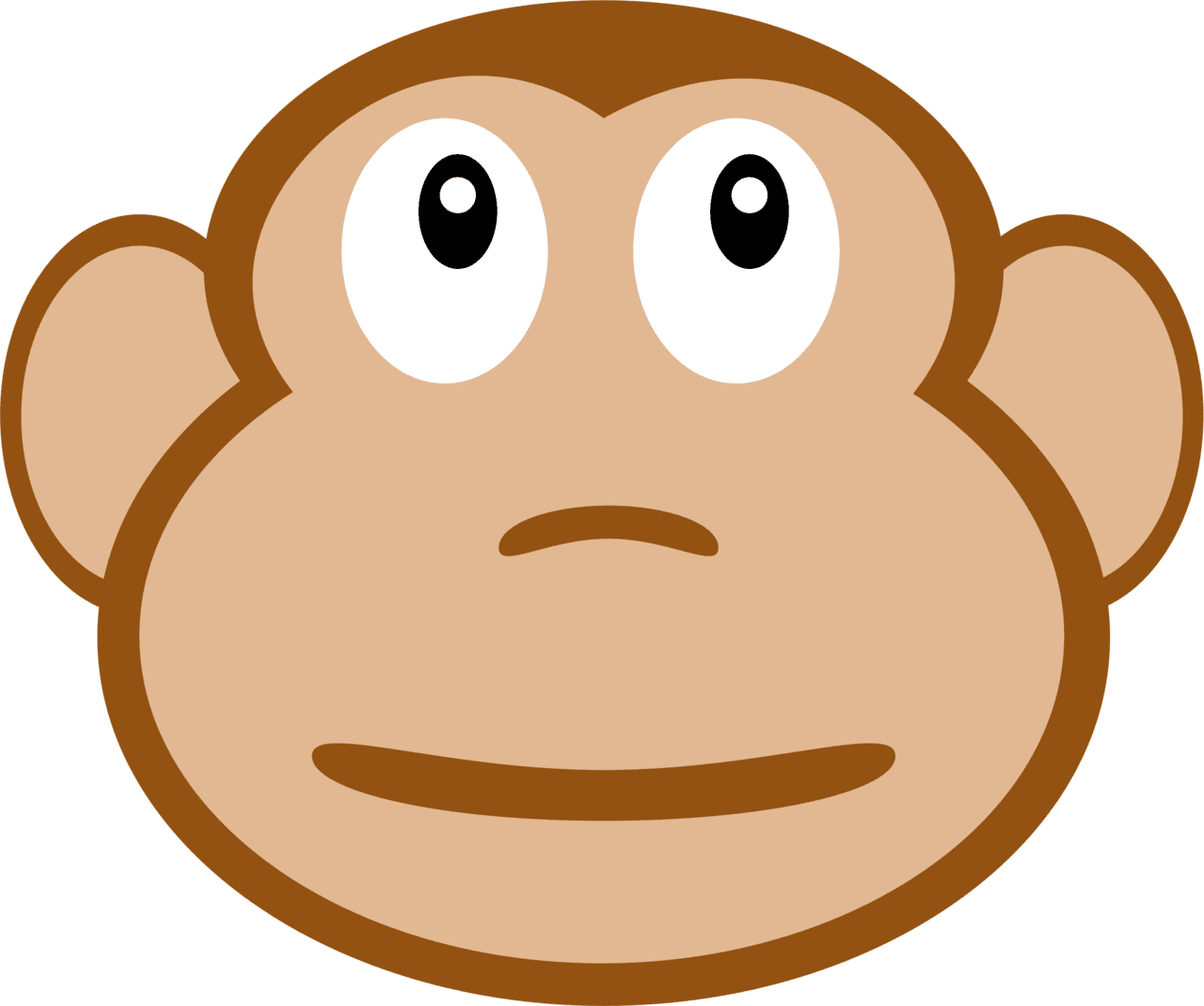 Fwd monkey face clipart logo